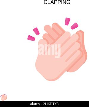 Clapping Simple vector icon. Illustration symbol design template for web mobile UI element. Stock Vector