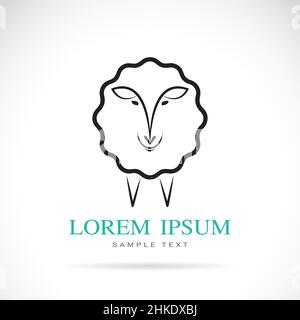 Vector image of a sheep design on white background. Easy editable layered vector illustration. Stock Vector