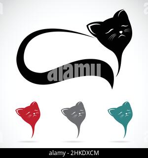 Cat Head Profile Line Icon. Pet Supplies Symbol, Pictogram, Sign. Light  Abstract Geometric Background Stock Photo - Alamy