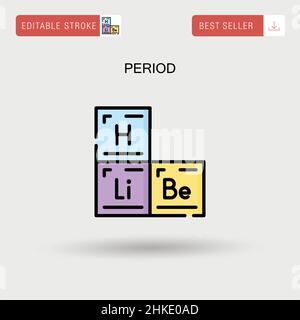 Periodic table of elements. Simple table with symbols of chemical ...