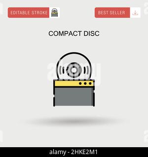 Compact disc Simple vector icon. Stock Vector
