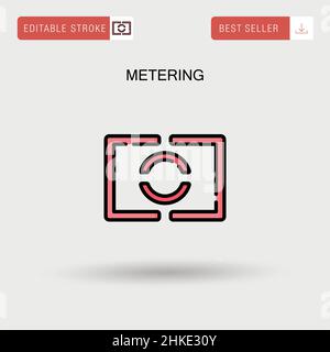 Metering Simple vector icon. Stock Vector
