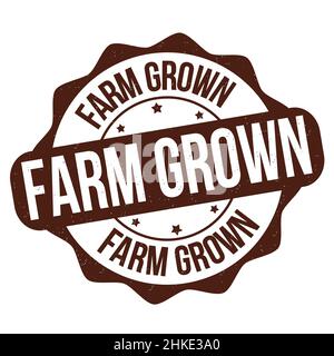 Farm grown grunge rubber stamp on white background, vector illustration Stock Vector