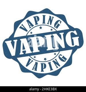 Vaping label or stamp on white background, vector illustration Stock Vector