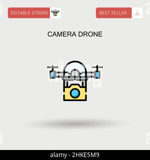 Camera drone Simple vector icon. Stock Vector