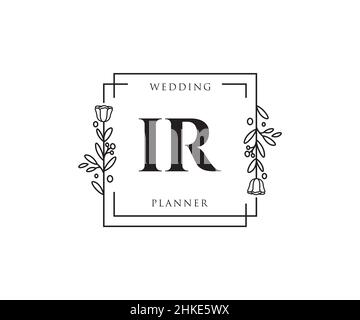 IR feminine logo. Usable for Nature, Salon, Spa, Cosmetic and Beauty Logos. Flat Vector Logo Design Template Element. Stock Vector