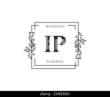 IP feminine logo. Usable for Nature, Salon, Spa, Cosmetic and Beauty Logos. Flat Vector Logo Design Template Element. Stock Vector