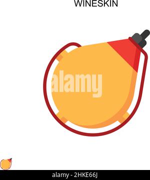 Wineskin Simple vector icon. Illustration symbol design template for web mobile UI element. Stock Vector