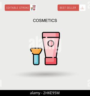 Cosmetics Simple vector icon. Stock Vector