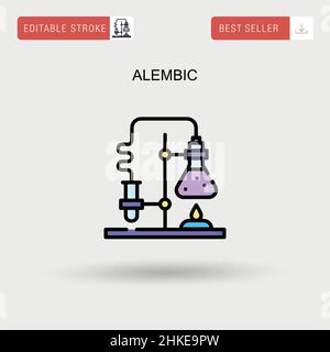 Alembic Simple vector icon. Stock Vector