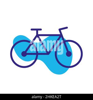 Bicycle icon. Pixel perfect, editable stroke, color Stock Vector
