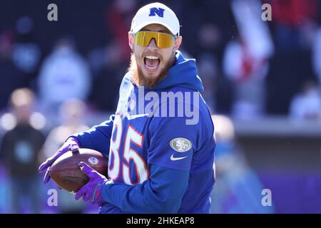 Las Vegas, Nevada, USA. 5th Feb, 2022. San Francisco 49ers wide receiver  Deebo Samuel (19) during the NFC Pro Bowl Practice at Las Vegas Ballpark in  Las Vegas, Nevada. Darren Lee/CSM/Alamy Live