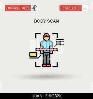Body scan Simple vector icon. Stock Vector