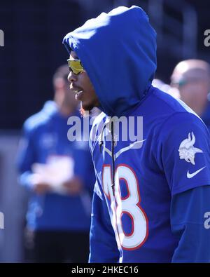 Las Vegas, Nevada, USA. 5th Feb, 2022. San Francisco 49ers wide receiver  Deebo Samuel (19) during the NFC Pro Bowl Practice at Las Vegas Ballpark in  Las Vegas, Nevada. Darren Lee/CSM/Alamy Live