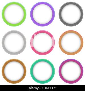 Set of vector colorful banners. Abstract vector shapes for design. Red, bpurple and orange banners with sample text. Stock Vector