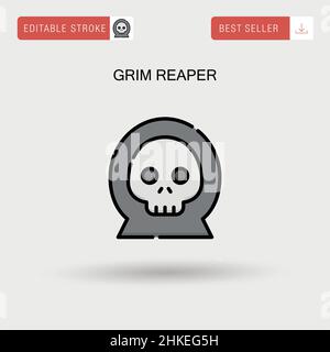 Grim reaper Simple vector icon. Stock Vector