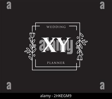 XY feminine logo. Usable for Nature, Salon, Spa, Cosmetic and Beauty Logos. Flat Vector Logo Design Template Element. Stock Vector