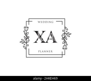 XA feminine logo. Usable for Nature, Salon, Spa, Cosmetic and Beauty Logos. Flat Vector Logo Design Template Element. Stock Vector