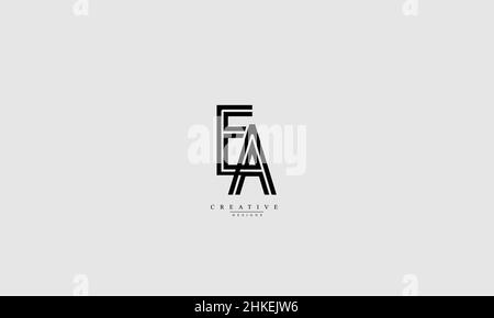 EA AE E A Alphabet letters Initials Monogram logo Stock Vector