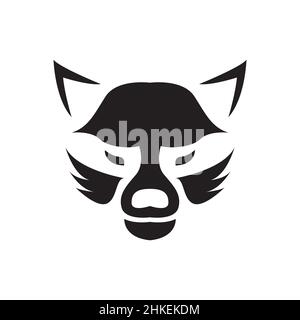 isolated modern head weasel logo design, vector graphic symbol icon illustration creative idea Stock Vector