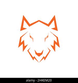 modern shape geometric head tiger logo design, vector graphic symbol icon illustration creative idea Stock Vector