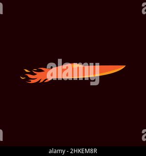 boat jet with fire flame logo design vector graphic symbol icon illustration creative idea Stock Vector