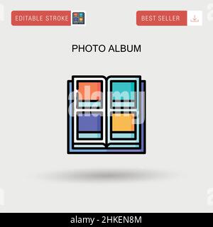 Photo album Simple vector icon. Illustration symbol design template for ...