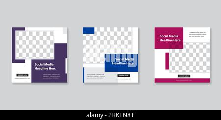 Minimalist promotion square web banner for social media furniture or fashion sale Stock Vector