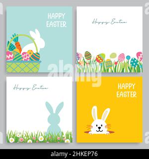 Happy easter egg greeting card background template.Can be used for invitation, ad, wallpaper,flyers, posters, brochure. Stock Vector