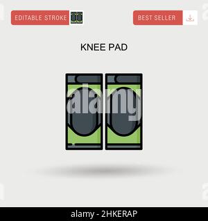 Knee pad Simple vector icon. Stock Vector