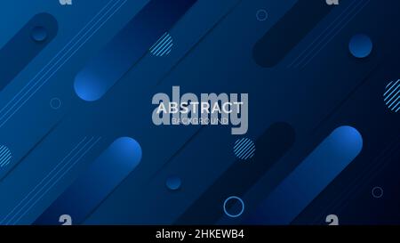 Abstract blue gradient geometric shapes background Stock Vector