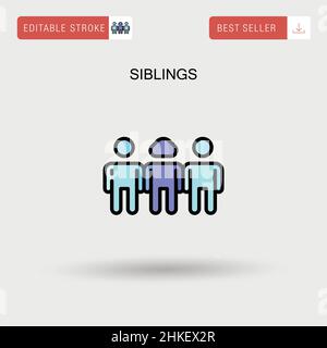 Siblings Simple vector icon Stock Vector Image & Art - Alamy