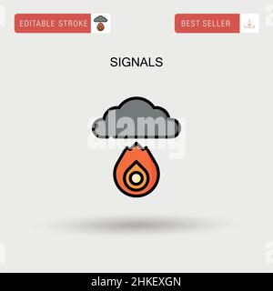 Signals Simple vector icon. Stock Vector