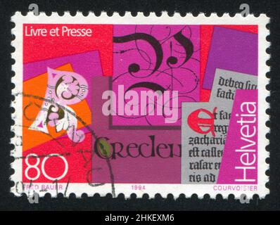 SWITZERLAND - CIRCA 1994: stamp printed by Switzerland, shows abstraction, circa 1994.