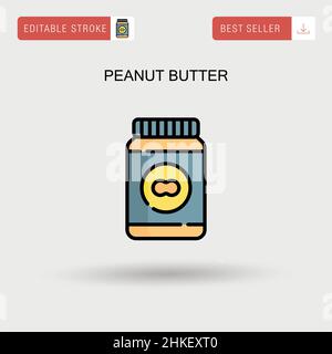 Peanut butter Simple vector icon. Stock Vector