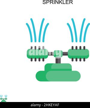 Sprinkler Simple vector icon. Illustration symbol design template for web mobile UI element. Stock Vector