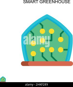 Smart greenhouse Simple vector icon. Illustration symbol design template for web mobile UI element. Stock Vector