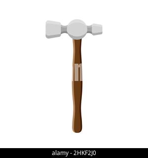 Hammer vector illustration in flat style. Home repair tool. Stock Vector