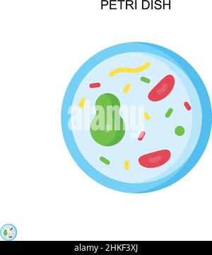 Petri dish Simple vector icon. Illustration symbol design template for web mobile UI element. Stock Vector