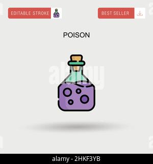 Poison Simple vector icon. Stock Vector