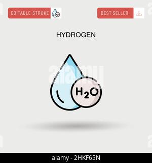 Hydrogen Simple vector icon. Stock Vector