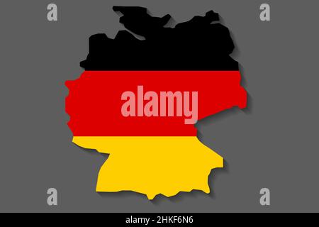 Germany map on gray background Stock Vector