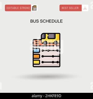 Bus schedule Simple vector icon. Stock Vector