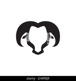 modern shape of head goat logo design, vector graphic symbol icon illustration creative idea Stock Vector