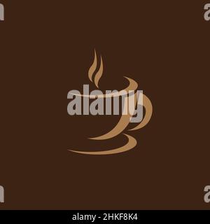 modern shape cup of chocolate drink logo design, vector graphic symbol icon illustration creative idea Stock Vector