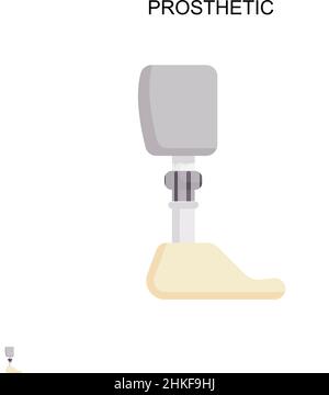 Prosthetic Simple vector icon. Illustration symbol design template for web mobile UI element. Stock Vector