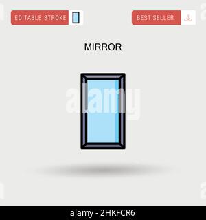 Mirror Simple vector icon. Stock Vector