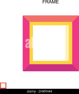 Frame Simple vector icon. Illustration symbol design template for web mobile UI element. Stock Vector