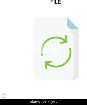 File Simple vector icon. Illustration symbol design template for web mobile UI element. Stock Vector