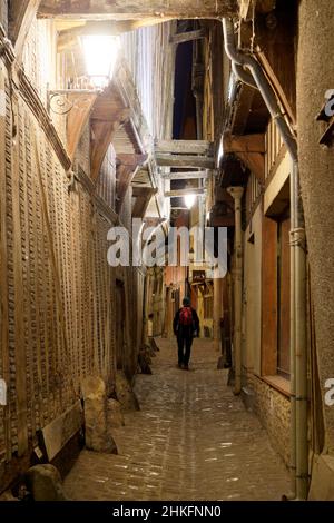France, Aube, Troyes, the old medieval city, la ruelle des Chats (Cats Alley), half-timbered house or house with timber framings Stock Photo